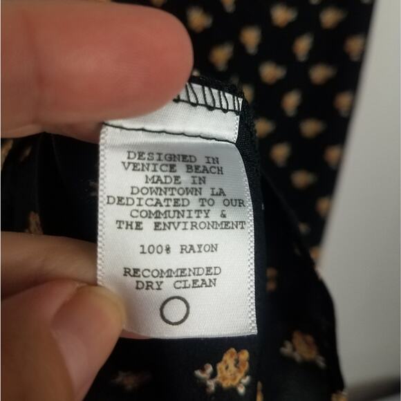 Flynn Skye | Carla Mini Shirt Dress Floral Black Small - Picture 7 of 10